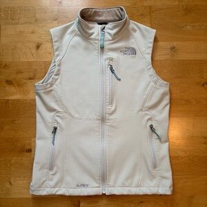 North Face Apex Bionic Vest Women’s Cream Softshell Windproof Vest, Medium